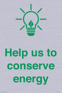 Help us to conserve energy 